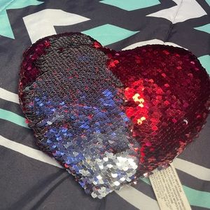 Sequin Red and Sliver Pillow!
